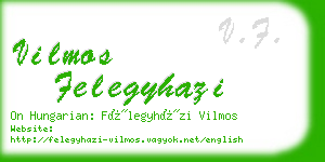 vilmos felegyhazi business card